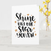 Schijn als de ster die je bent kaart (Gele Bloem)