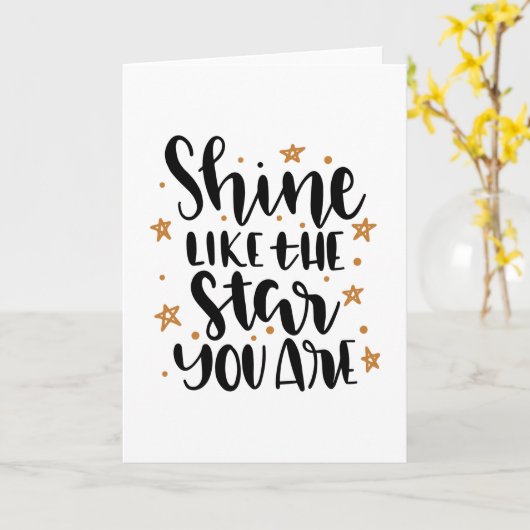 Schijn als de ster die je bent kaart (Gele Bloem)