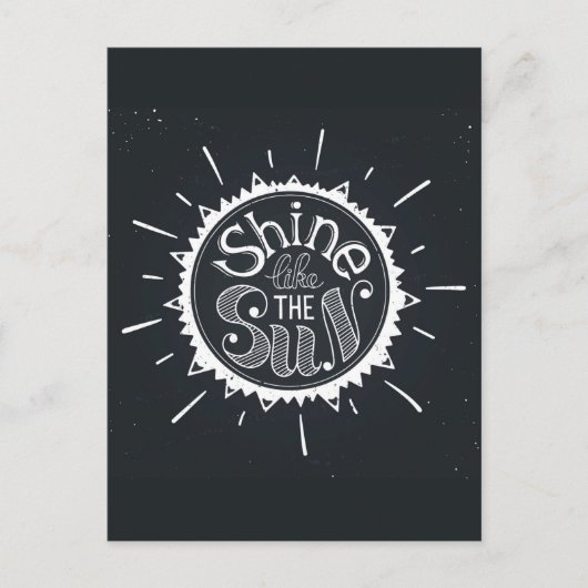 Schijn als de zon briefkaart (Voorkant)