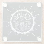 Schijn als de zon glazen onderzetter (Achterkant)