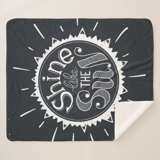 Schijn als de zon sherpa deken (Voorkant (horizontaal))