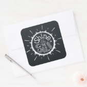 Schijn als de zon vierkante sticker (Envelop)