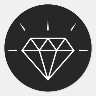 Schijn als een diamant! ronde sticker