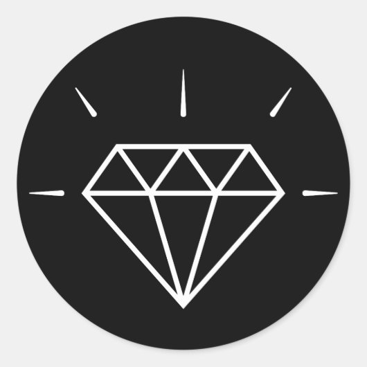 Schijn als een diamant! ronde sticker (Voorkant)