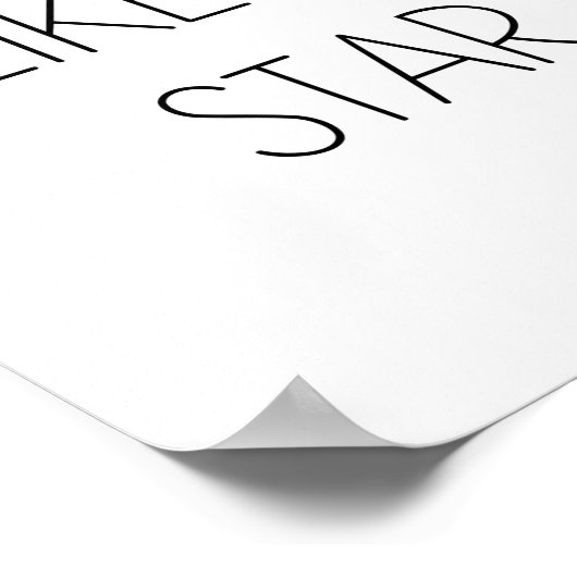 SCHIJN ALS EEN STAR - Minimalistisch Poster (Hoek)