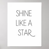 SCHIJN ALS EEN STAR - Minimalistisch Poster (Voorkant)