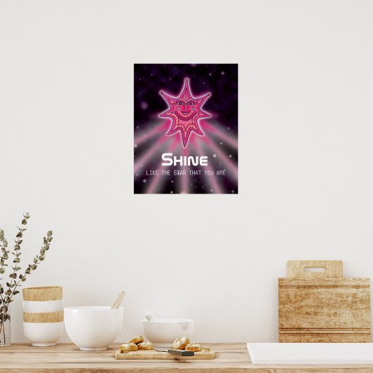 Schijn als een Star-Poster Poster (Keuken)
