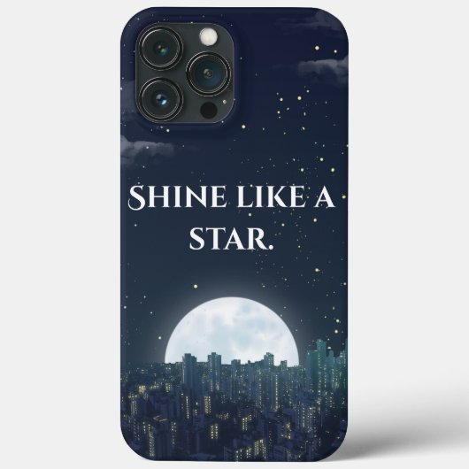 'Schijn als een Ster' Nachtelijke Hemel Citaat iPh Case-Mate iPhone Case (Achterkant)