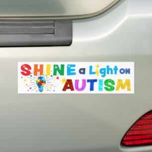 SCHIJN een licht op AUTISME Bumpersticker