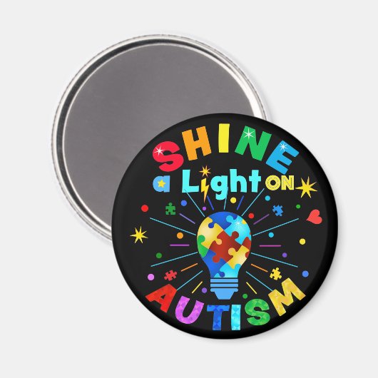SCHIJN een licht op AUTISME Magneet (Voorkant / Achterkant)