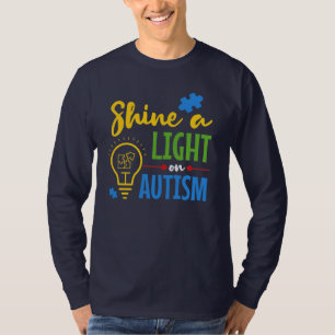 Schijn een licht op Autisme Vader Bewustzijn Verja T-shirt