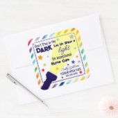 Schijn een licht op uitzonderlijke thuiszorg - Ver Vierkante Sticker (Envelop)