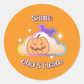 Schijn Gods licht Christelijke Halloween Sticker (Voorkant)