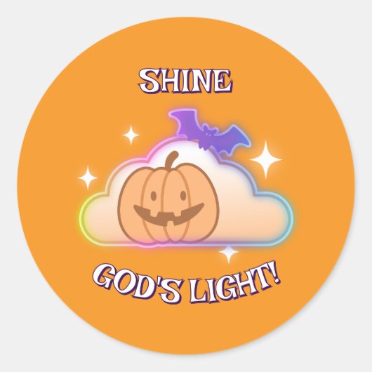 Schijn Gods licht Christelijke Halloween Sticker (Voorkant)