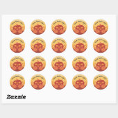 Schijn Gods Licht Pompoen Ronde Sticker (Vel)