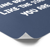 Schijn helder als de ster die je bent, Quote Poste Poster (Hoek)