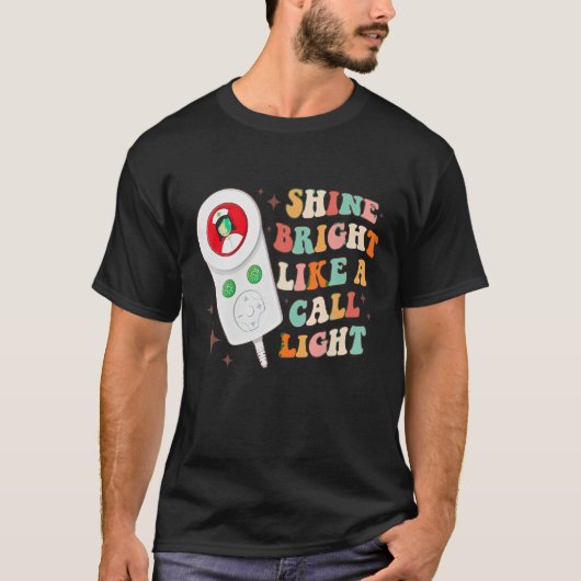 Schijn helder als een call licht verpleegster Xmas T-shirt (Voorkant)