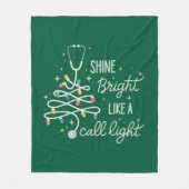 Schijn helder als een oproep nachtverpleegster ker fleece deken (Voorkant)