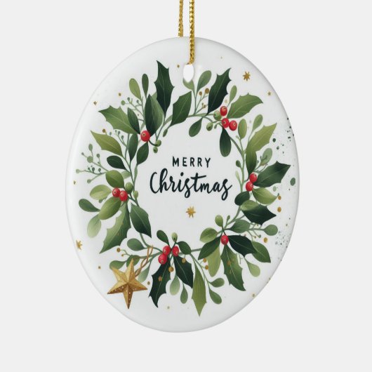 Schijn helder als Rudolph kerstversiering Keramisch Ornament (Rechts)