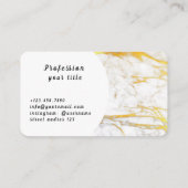 Schijn helder elke vergadering glanzende gouden ba visitekaartje (Achterkant)