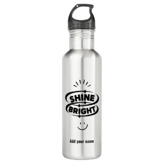 Schijn helder en glimlach" waterfles