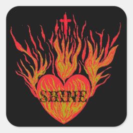 Schijn het licht vierkante sticker