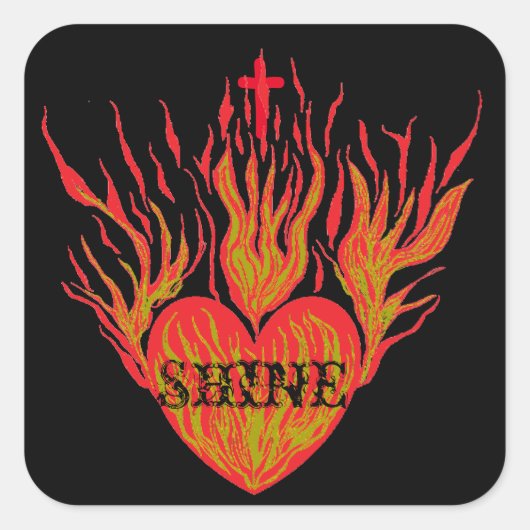 Schijn het licht vierkante sticker (Voorkant)