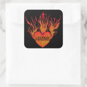 Schijn het licht vierkante sticker (Tas)