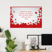 Schijn in mijn hartliefde en Spirituele prijsopgav Poster (Thuiskantoor)