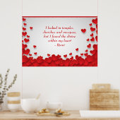 Schijn in mijn hartliefde en Spirituele prijsopgav Poster (Keuken)