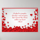 Schijn in mijn hartliefde en Spirituele prijsopgav Poster (Voorkant)