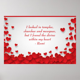 Schijn in mijn hartliefde en Spirituele prijsopgav Poster