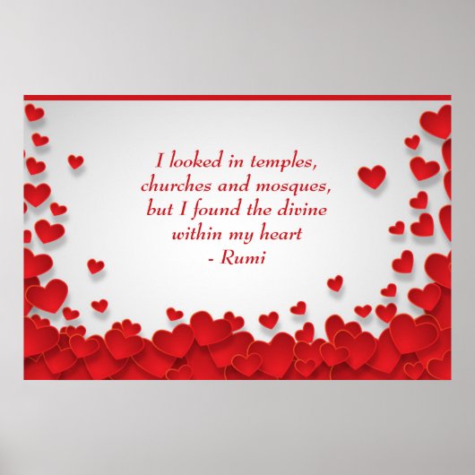 Schijn in mijn hartliefde en Spirituele prijsopgav Poster (Voorkant)