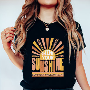 Schijn je zonneschijn; Retro positieve zomer T-shirt