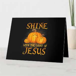 Schijn met het licht van Jezus Christelijk Hallowe Kaart