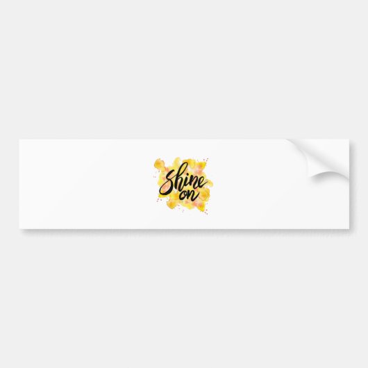 Schijn op graffiti bumpersticker (Voorkant)