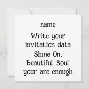 Schijn van binnenuit – Hemelse Zelf-Liefde Quote Kaart