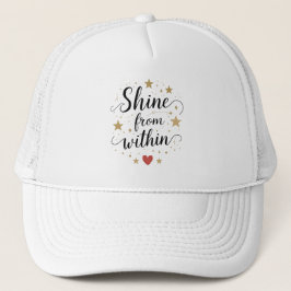 Schijn van binnenuit – Hemelse Zelf-Liefde Quote Trucker Pet