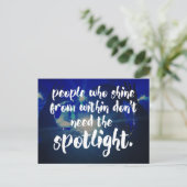 Schijn van binnenuit Quote Briefkaart (Staand voorkant)