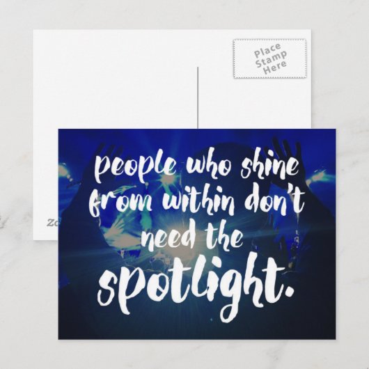 Schijn van binnenuit Quote Briefkaart (Voorkant / Achterkant)