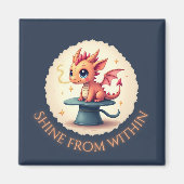 Schijn van binnenuit - Schattigee drakenmagneet Magneet (Voorkant)