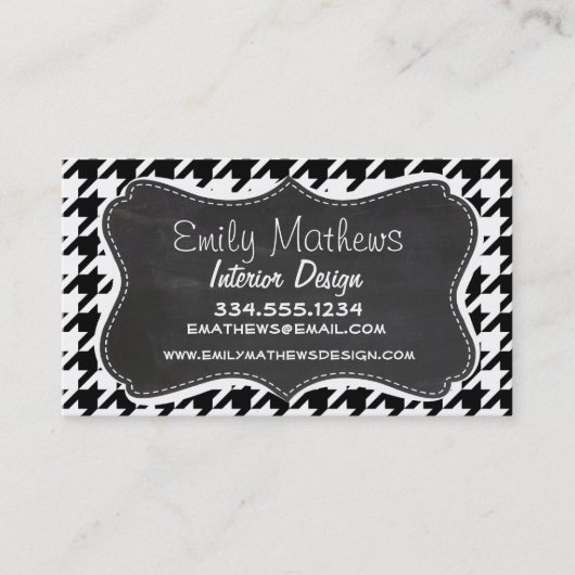  schijn van het alkbord; Zwart-witgeluid Visitekaartje (Voorkant)