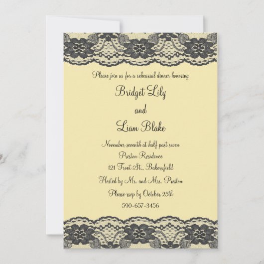 Schijnbaar en laakbaar repetitief diner (geel) kaart (Voorkant)