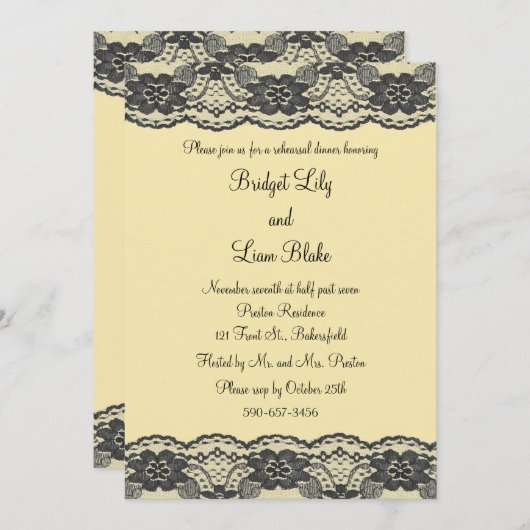 Schijnbaar en laakbaar repetitief diner (geel) kaart (Voorkant / Achterkant)