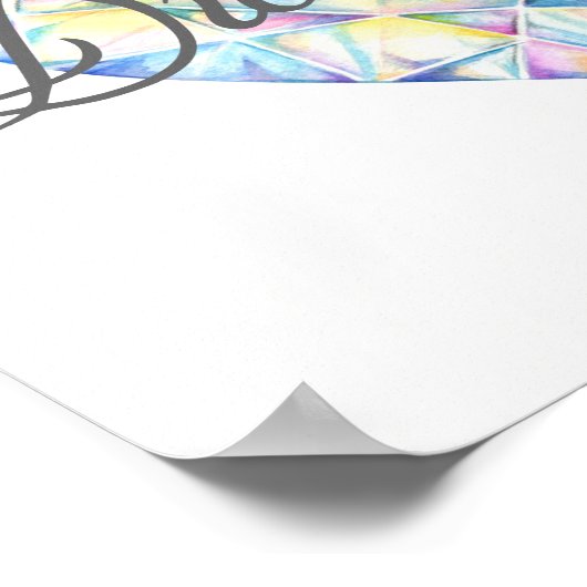 Schijnbaar feldiamanthartig waterverf poster (Hoek)