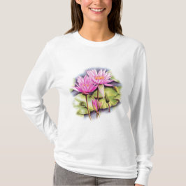 Schijnbaar geverfd waterd t-shirt (Lotus)