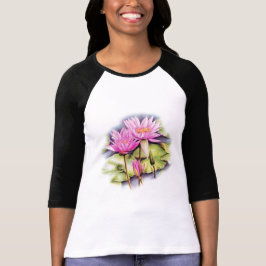 Schijnbaar geverfd waterd t-shirt (Lotus)