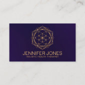 Schijnbaar goud Zaad van het leven in lotus mandal Visitekaartje (Voorkant)