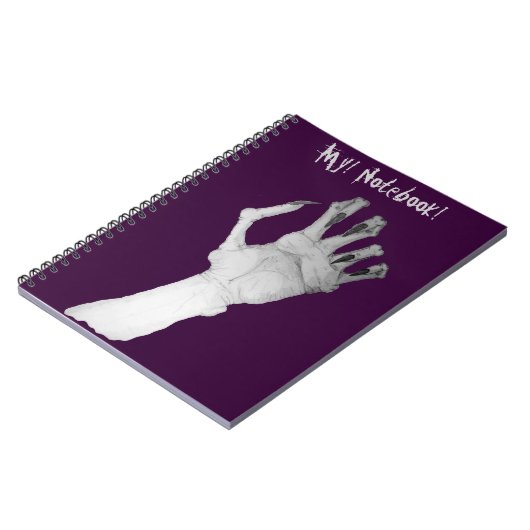 Schijnbaar gruwelijk monster met de hand notitieboek (Linkerzijde)