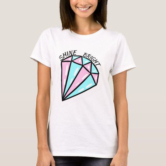 Schijnbaar helder als een diamant // Mode T-shirt (Voorkant)